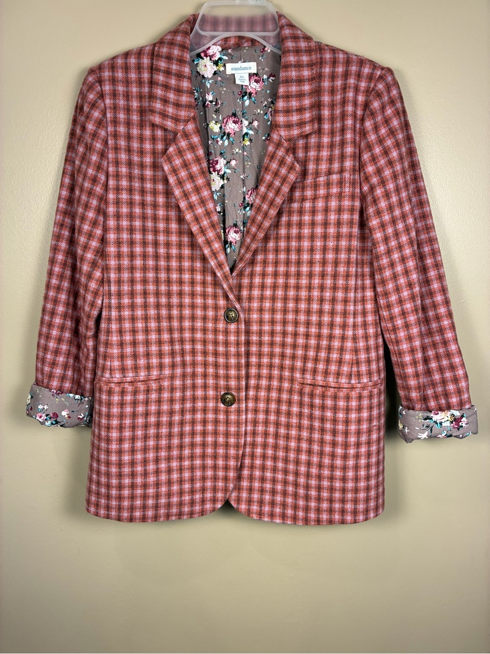 Sundance Women’s The Lisa Plaid Wool Blend Blazer Jacket Size XS - Picture 2 of 13